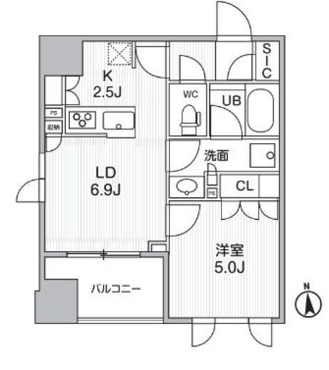 シーズンフラッツ新御徒町 1003 間取り図