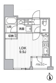 シーズンフラッツ新御徒町 204 間取り図