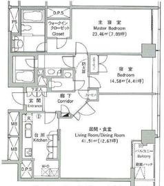 紀尾井町ガーデンタワー 2203 間取り図