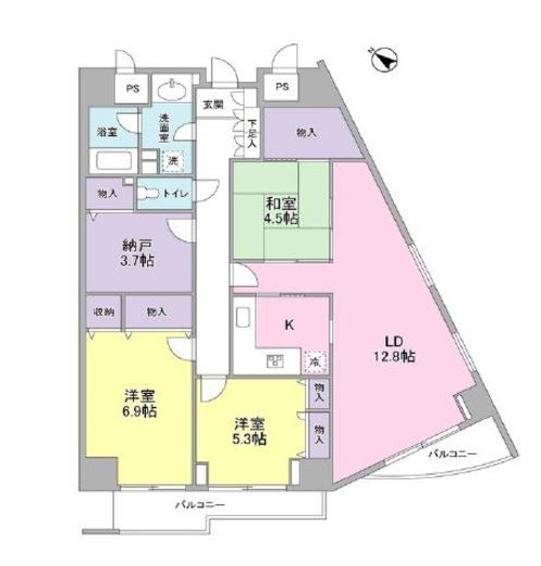 グランドメゾン三軒茶屋 9階 間取り図