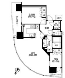 パークコート赤坂檜町ザ・タワー 18階 間取り図