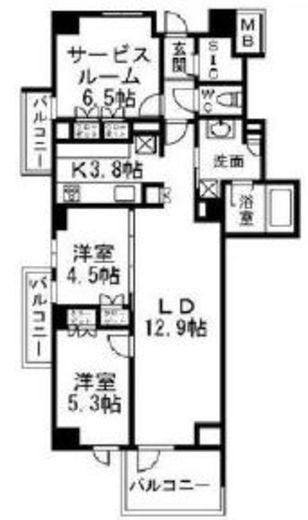 H-スクエア吉祥寺南町 201 間取り図