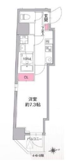 AZEST浅草 601 間取り図