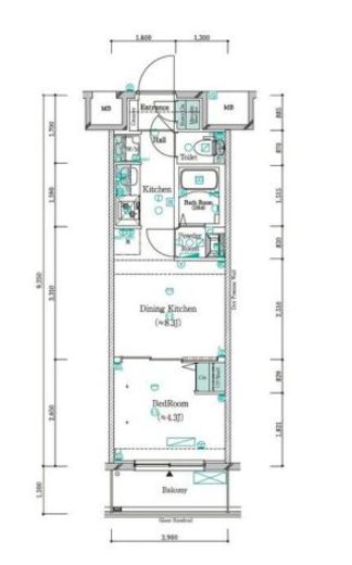ガリシア品川南大井 302 間取り図