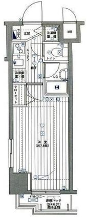 グランド・ガーラ麻布十番 4階 間取り図