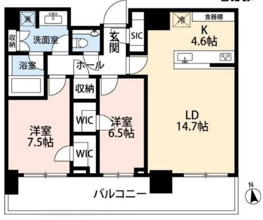 ブランズ渋谷桜丘 23階 間取り図