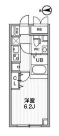 ウェルスクエアイズム中延 202 間取り図