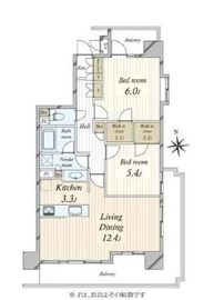 藤和シティホームズ南麻布 4階 間取り図