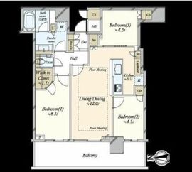 パークタワー晴海 42階 間取り図