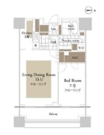 コンシェリア西新宿タワーズウエスト 25階 間取り図