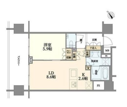アトラス押上 2階 間取り図