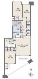 セレマークス武蔵小杉 7階 間取り図