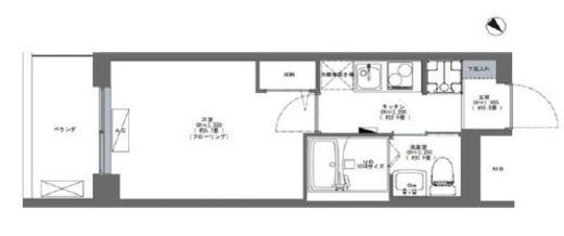 コンフォリア早稲田DEUX 303 間取り図