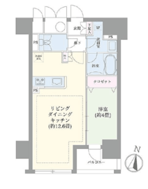 ルジェンテリベル日本橋濱町 2階 間取り図