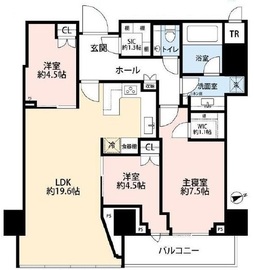 パークコート神宮北参道ザタワー 25階 間取り図