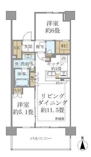 ブリリアシティ石神井公園アトラス 3階 間取り図
