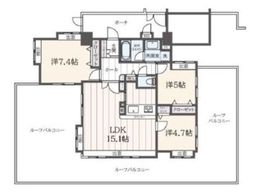 ライオンズシティ恵比寿 14階 間取り図