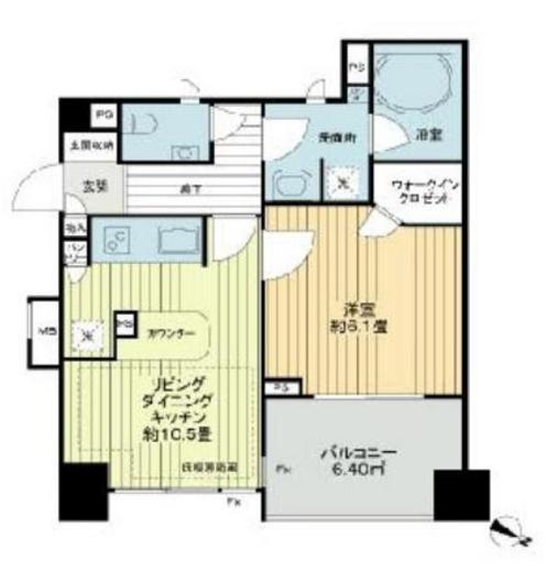 ライオンズ横浜ポートサイド 10階 間取り図