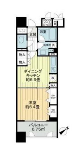 ラ・コスタ横浜山下公園 6階 間取り図