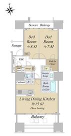 グランドヒルズ南青山 7階 間取り図