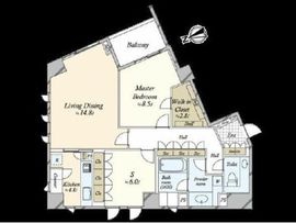 ディアナガーデン広尾 2階 間取り図