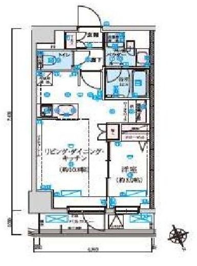 リヴシティ初台 4階 間取り図