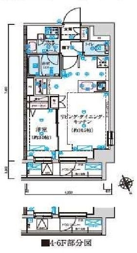 リヴシティ初台 6階 間取り図