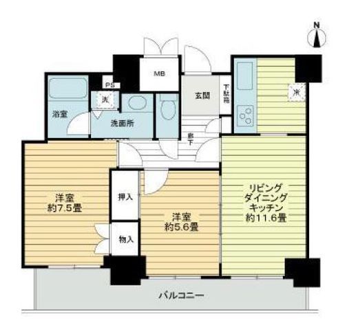 サンクォーレタワー 8階 間取り図