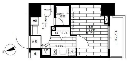 ステージグランデ東池袋駅前 6階 間取り図
