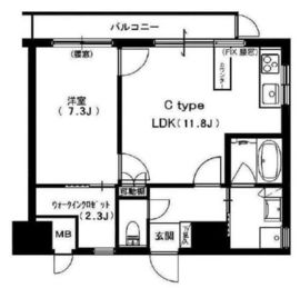 ヒルクレスト御茶ノ水 9C 間取り図