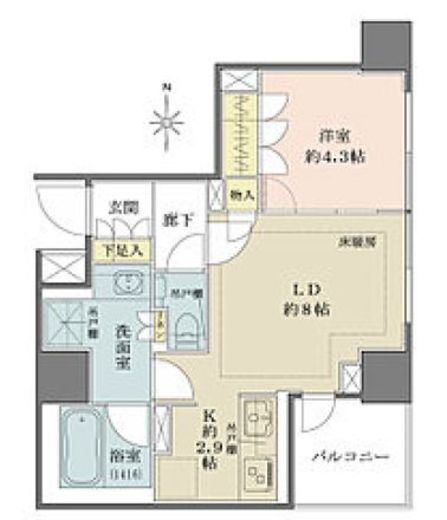 ザ・パークハウス三鷹レジデンス 3階 間取り図