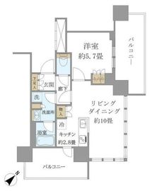 ブリリアタワー浜離宮 11階 間取り図