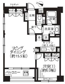 イニシアイオ目黒学芸大学 4階 間取り図