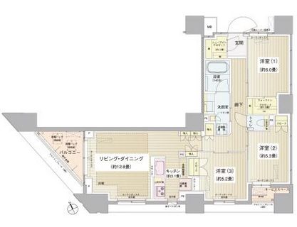 パークホームズ清澄白河 3階 間取り図