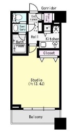 コンシェリア西新宿タワーズウエスト 10階 間取り図