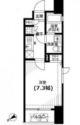 プレール・ドゥーク銀座東 6階 間取り図