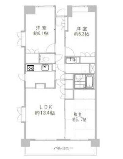 イーストパークス大島サザンスクエア 2階 間取り図