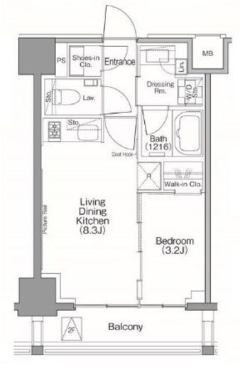 ザ・パークハビオSOHO南青山 403 間取り図