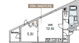 グランデュオ用賀6 (GranDuo Yoga6) 207 間取り図