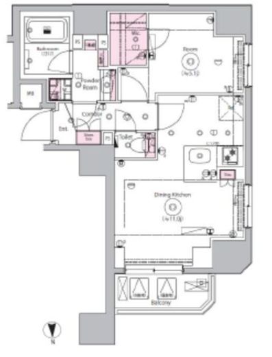 SYFORME OJI (シーフォルム王子) 9階 間取り図