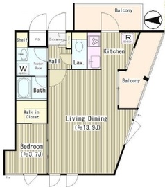 ゼルコバ上高井戸 503 間取り図