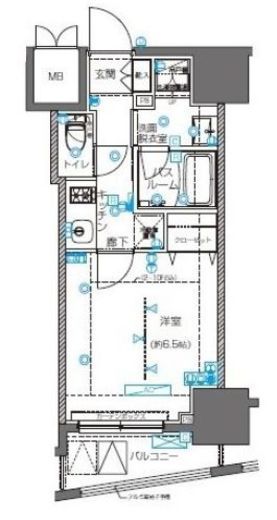 ZOOM横浜桜木町 8階 間取り図