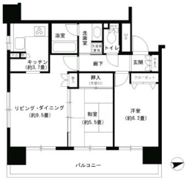 パークキューブ浅草田原町 1105 間取り図