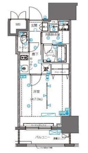 ZOOM横浜桜木町 2階 間取り図