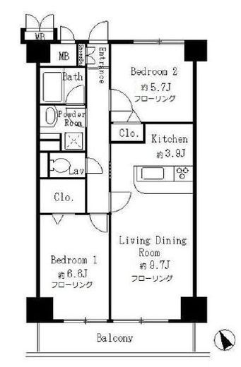 サンクレール高井戸 4階 間取り図