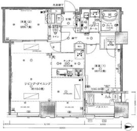 シティタワーズ豊洲ザ・ツイン サウスタワー 42階 間取り図