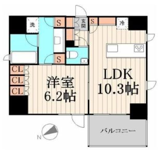 グリーンパーク築地 5階 間取り図