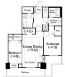 河田町ガーデン 1-1514 間取り図