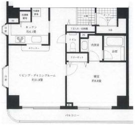 インペリアル南麻布コート＆サテライト 2階 間取り図