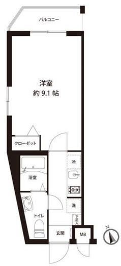 レオーネ馬込 408 間取り図